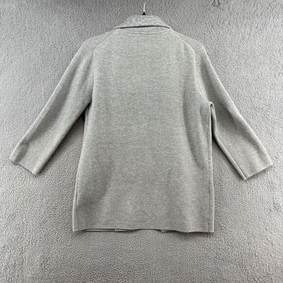 J.Crew Women’s Sophie Open-Front Sweater Blazer Gray Merino Wool Blend Size S - Picture 3 of 10